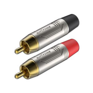 Pair RCA Male Nickel Plated